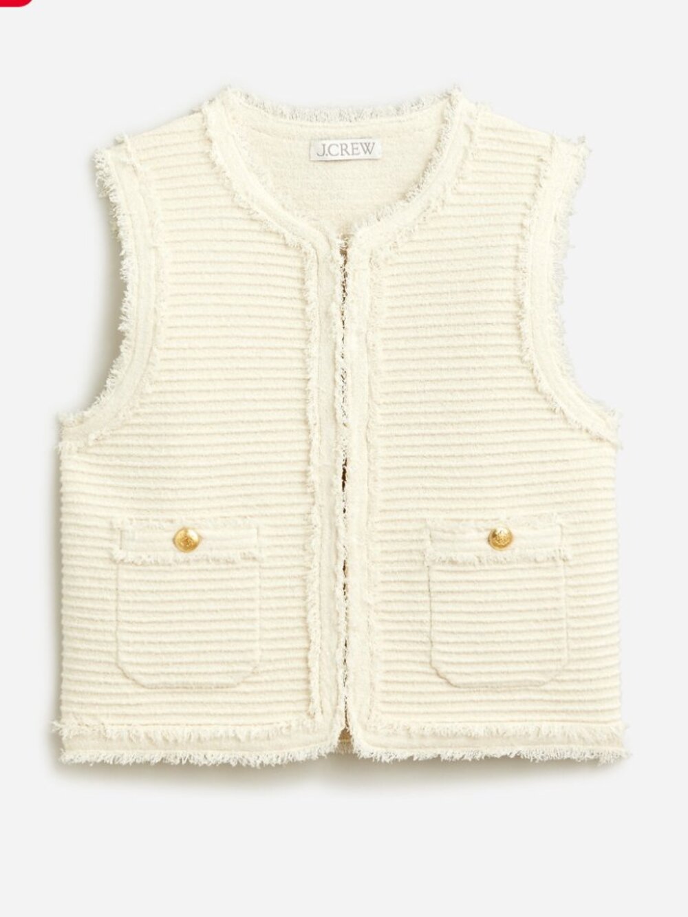 Textured vest in fine bouclé